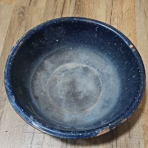 Vintage Blue Enamel Bowl